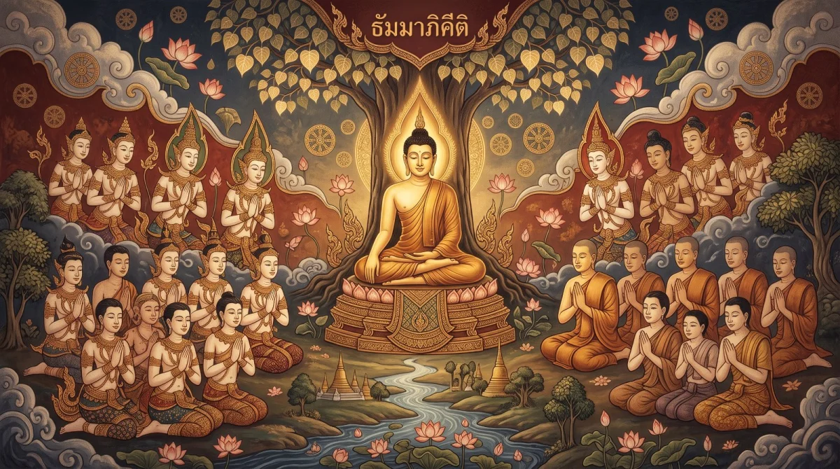 Dhammābhigīti — stances à la louange du Dhamma