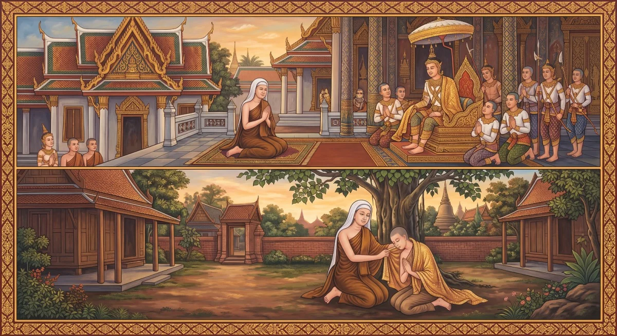 Nuns' Rules: Asking for the King's Own Cloak, and Wearing a Friend's Robe Without Asking