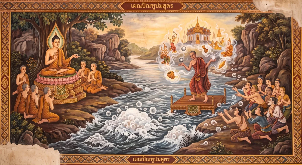 เผณปิณฑูปมสูตร: ขันธ์ ๕ เหมือนฟองน้ำและมายากล
