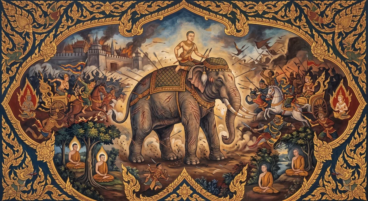Dhammapada, vom Vermischten bis zum Elefanten: Ausdauern wie ein Elefant in der Schlacht