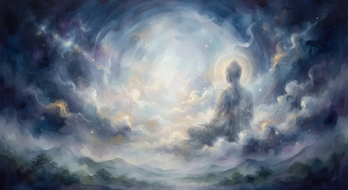 Die Verse von Mahāmoggallāna: Ein Geist wie der Raum, der keine Farbe annimmt