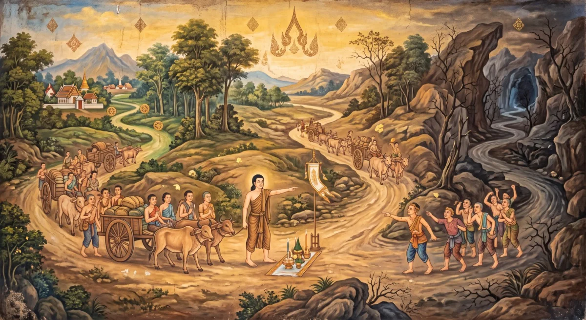 Das Apaṇṇaka-Jātaka: Den sicheren Weg wählen