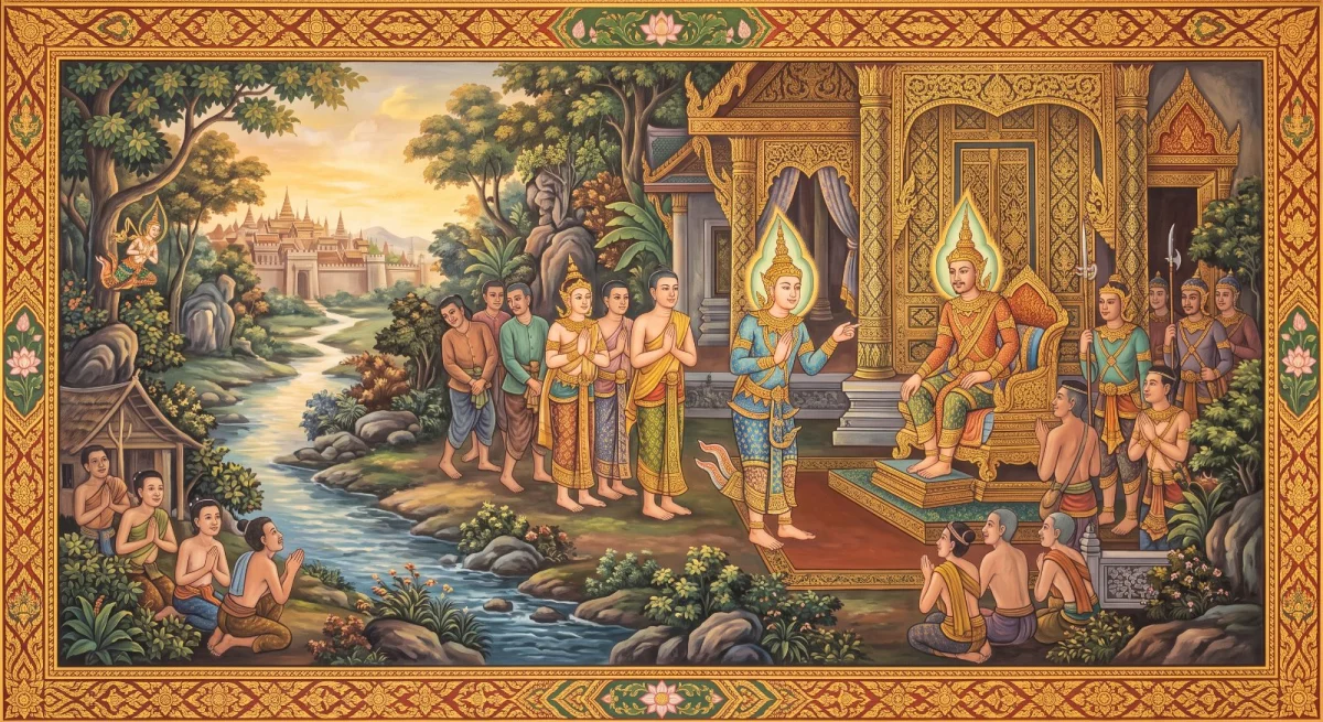 Das Jātaka vom großen Schatz: Der richtige Mensch zur richtigen Zeit