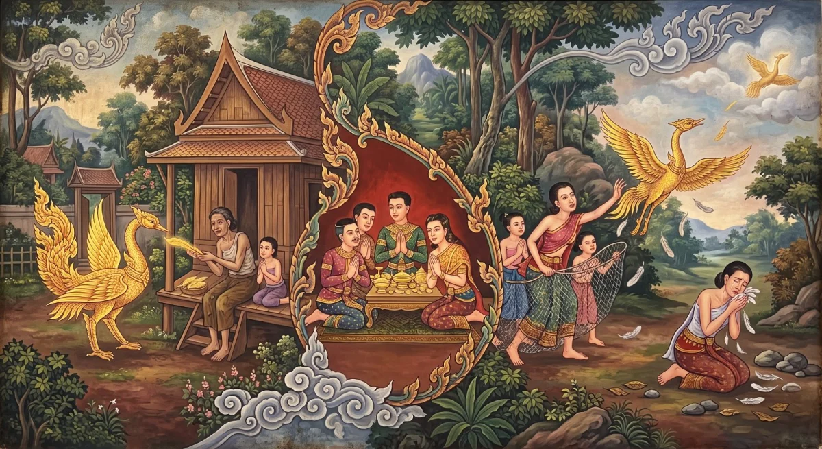 The Golden Goose Jātaka: Grasp Too Much and Lose It All