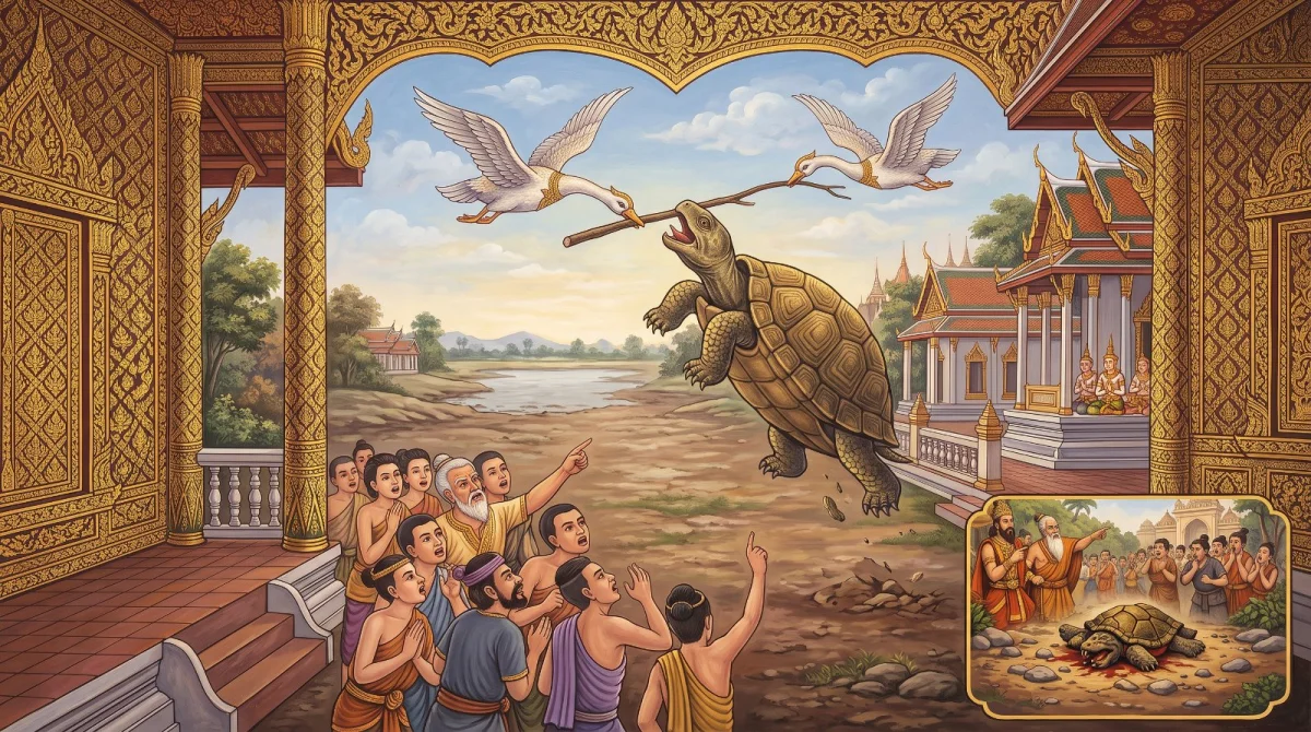 The Kacchapa Jātaka: The Tortoise Undone by Its Own Mouth