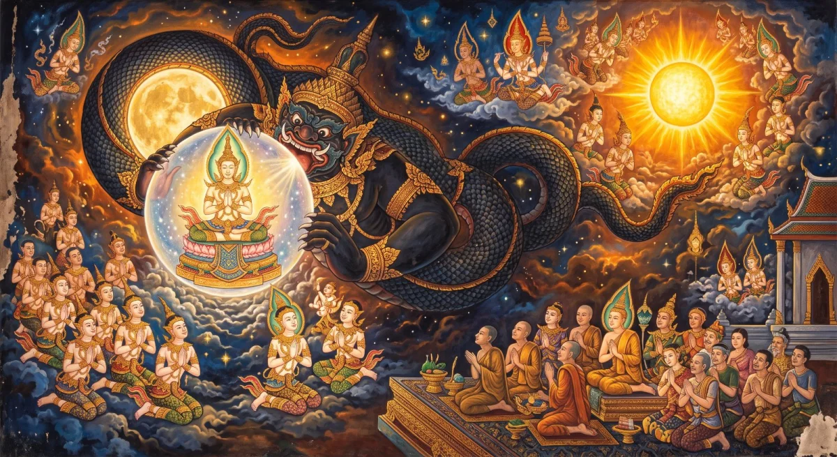 จันทิมสูตรและสุริยสูตร: ราหู จงปล่อยพระจันทร์