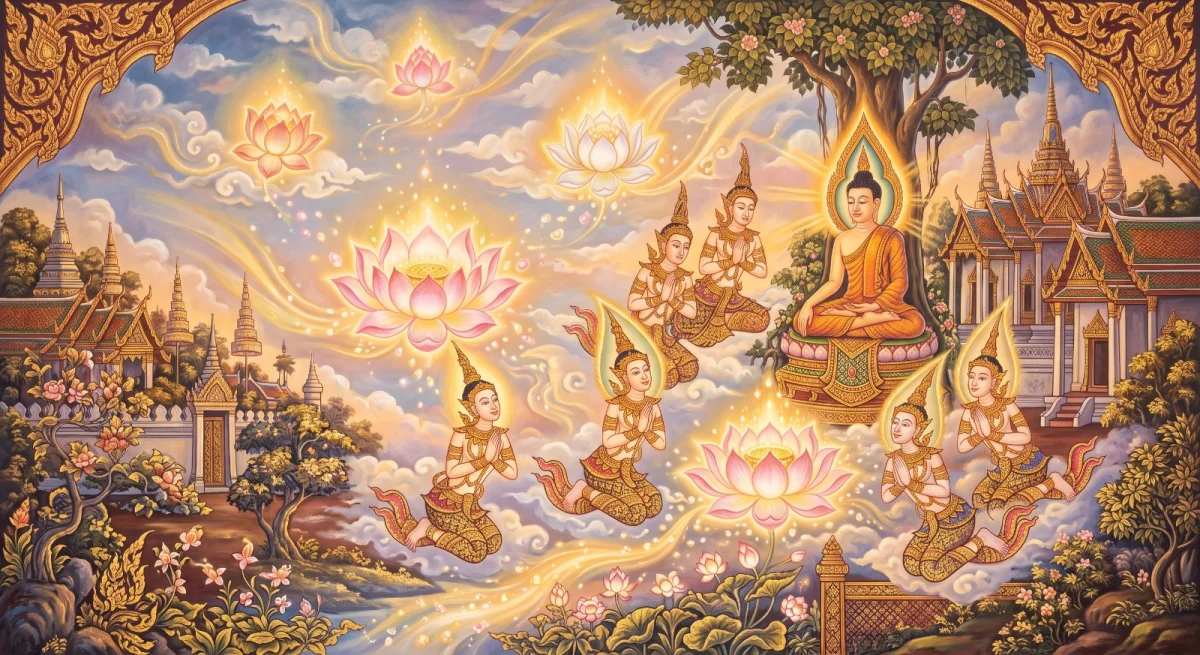 Le Jātaka Kakkāru : des fleurs divines pour ceux qui les méritent