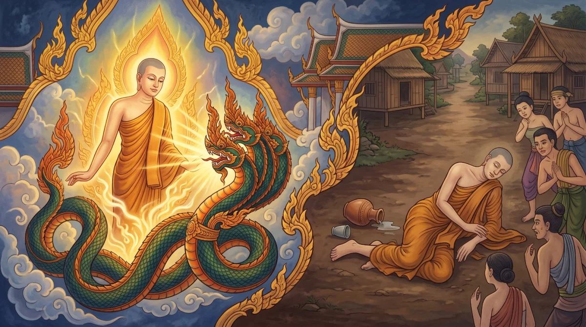 娑竭陀尊者：降伏了龙却败给了酒