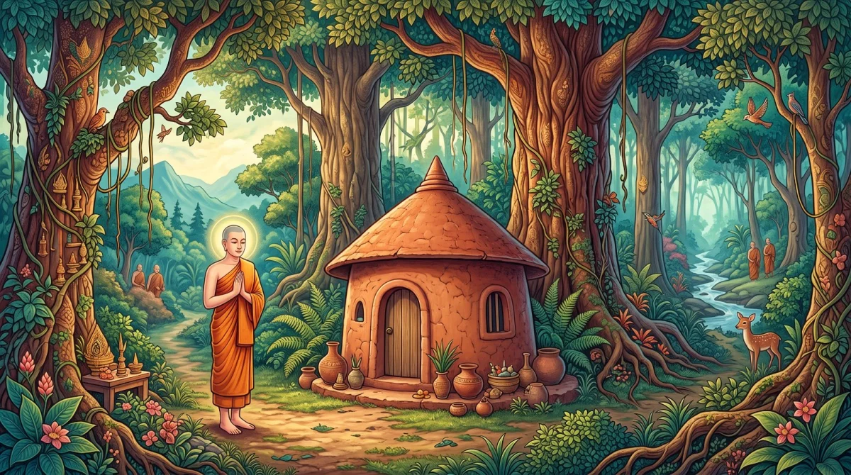 เรื่องพระธนิยะ: กุฎีดินเผาและไม้หลวงที่ไม่มีใครให้