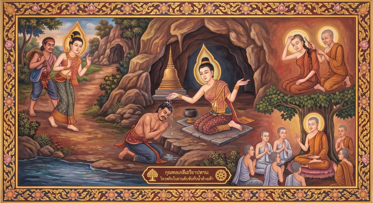 Kuṇḍalakesā's Apadāna: Quick Wits in Danger and the Water from Washing the Feet