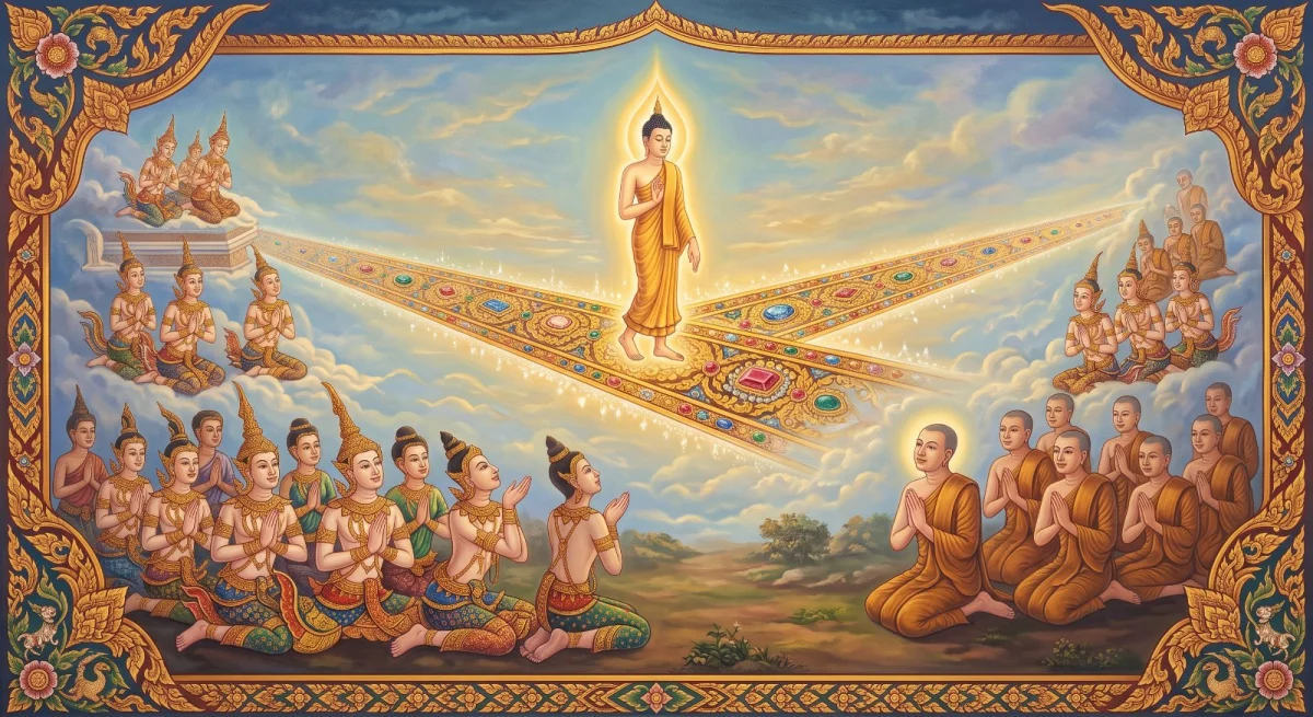 Der juwelenbesetzte Wandelgang: Warum die Chronik der Buddhas erzählt wurde