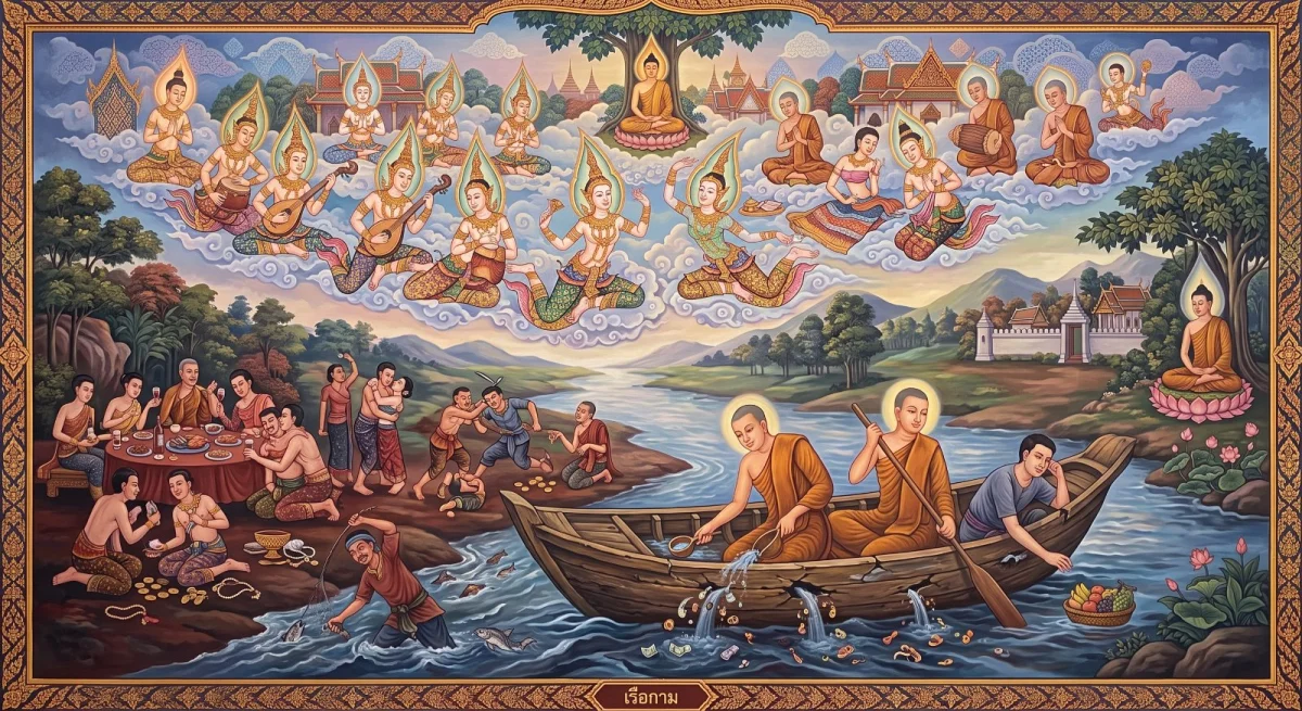 Le Niddesa sur le Kāma Sutta : deux couches de sensualité et un bateau à écoper