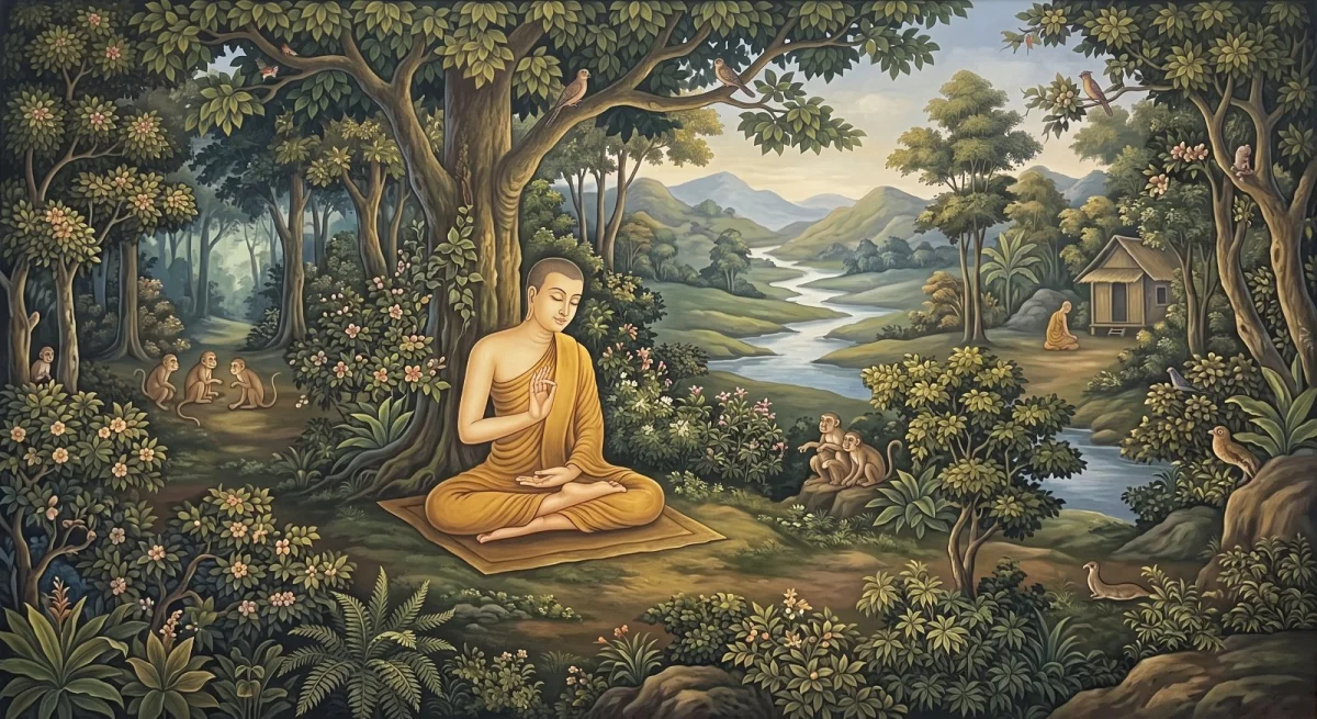 Das Apadāna von Subhūti: Den eigenen Geist tief im Wald unterweisen
