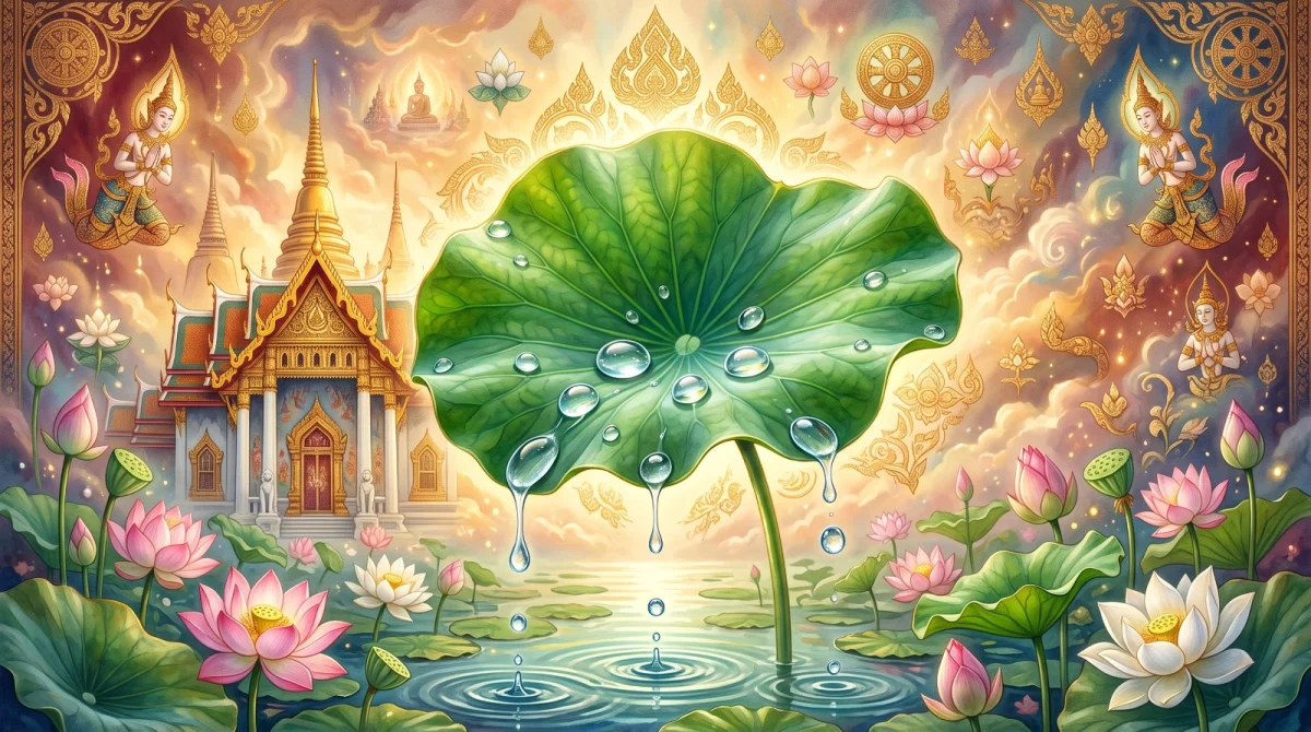 La Theragāthā sur le gain et la louange : comme une goutte d’eau sur une feuille de lotus