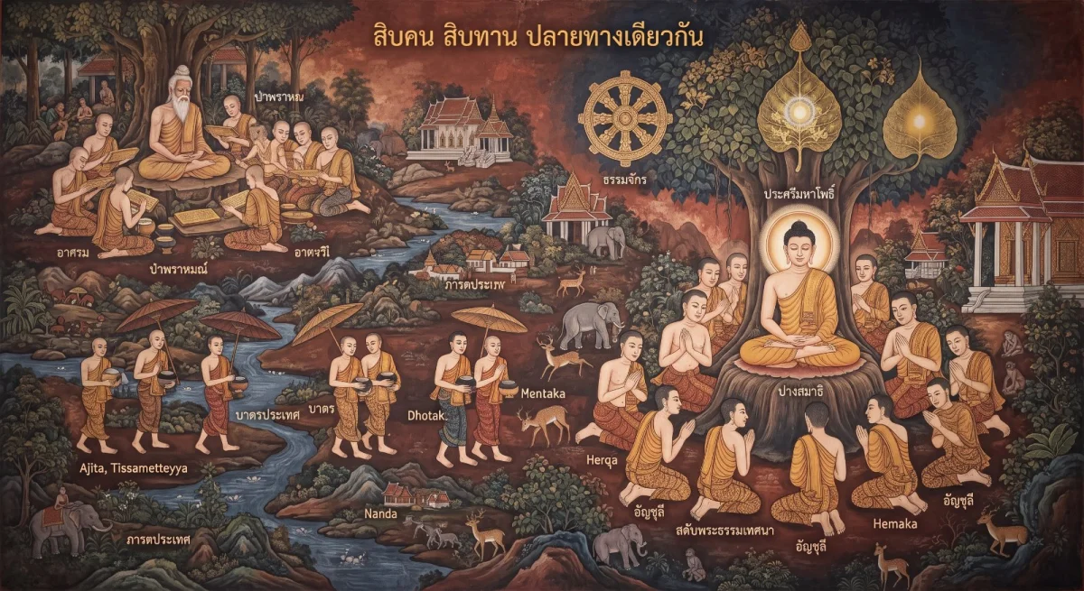Les Apadāna des disciples de Bāvarī : dix personnes, dix dons, une seule destination