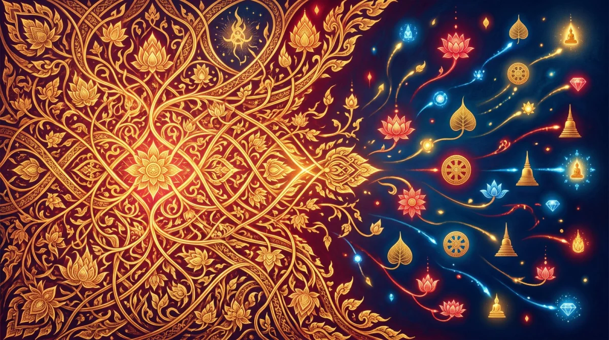 Paṭṭhāna : liés ensemble, et agissant de côtés opposés