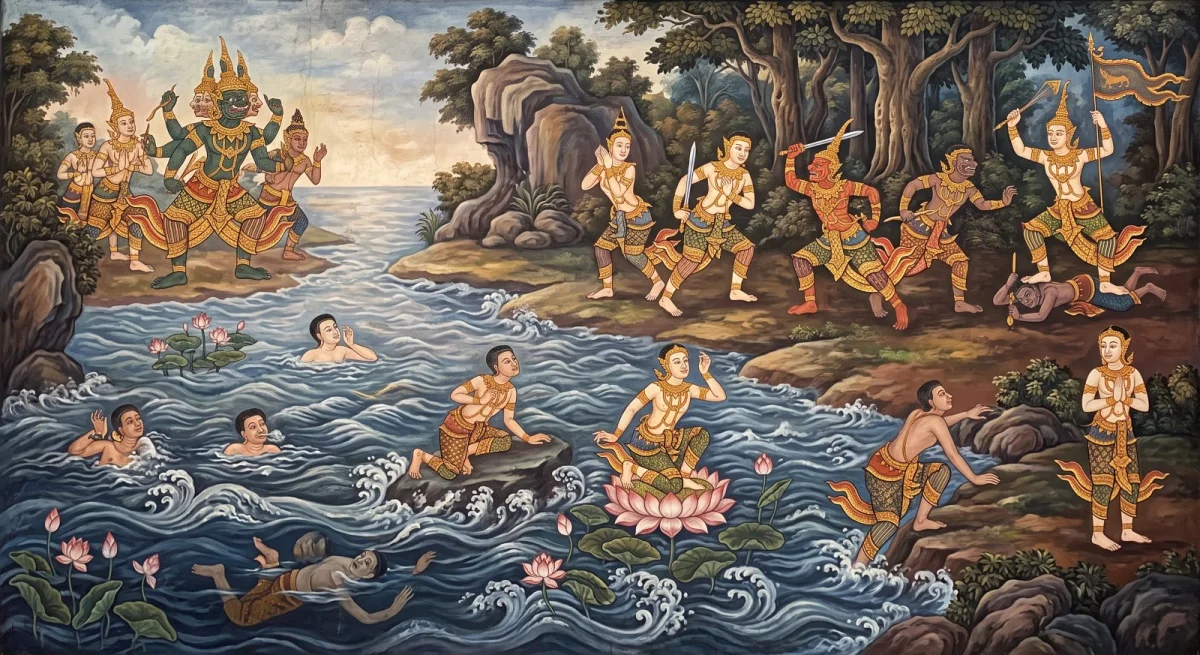Die Bezeichnung der Personen: Sieben Arten im Wasser und fünf Arten von Kriegern