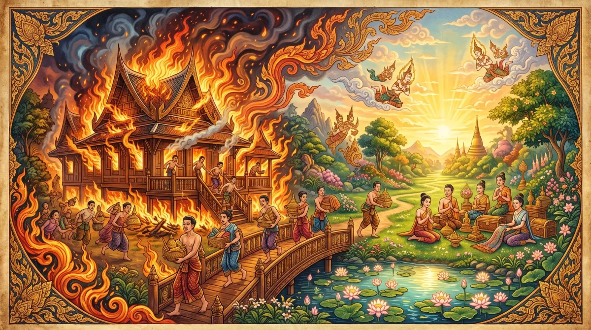 L’Āditta Sutta et son chapitre : sortir les biens d’une maison en feu
