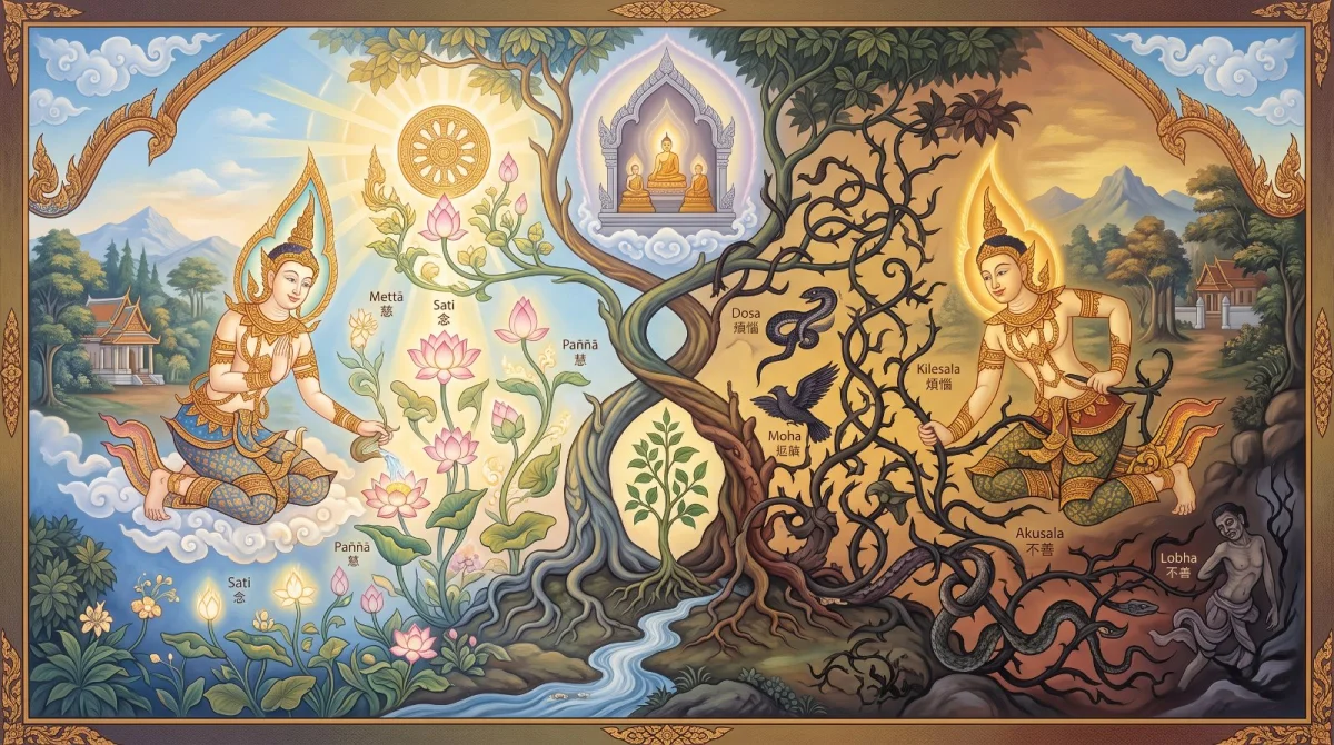The Pairs on Phenomena: Developing the Wholesome Is Abandoning the Unwholesome