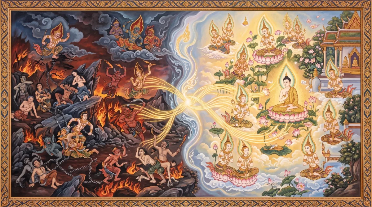 Paṭṭhāna : les états avec et sans conflit peuvent se soutenir d’un côté à l’autre